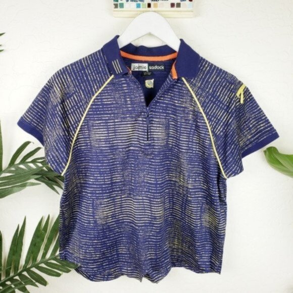 Vintage Jamie Sadock Golf Workout Performance Sport Top Front Zipper M - Picture 1 of 8